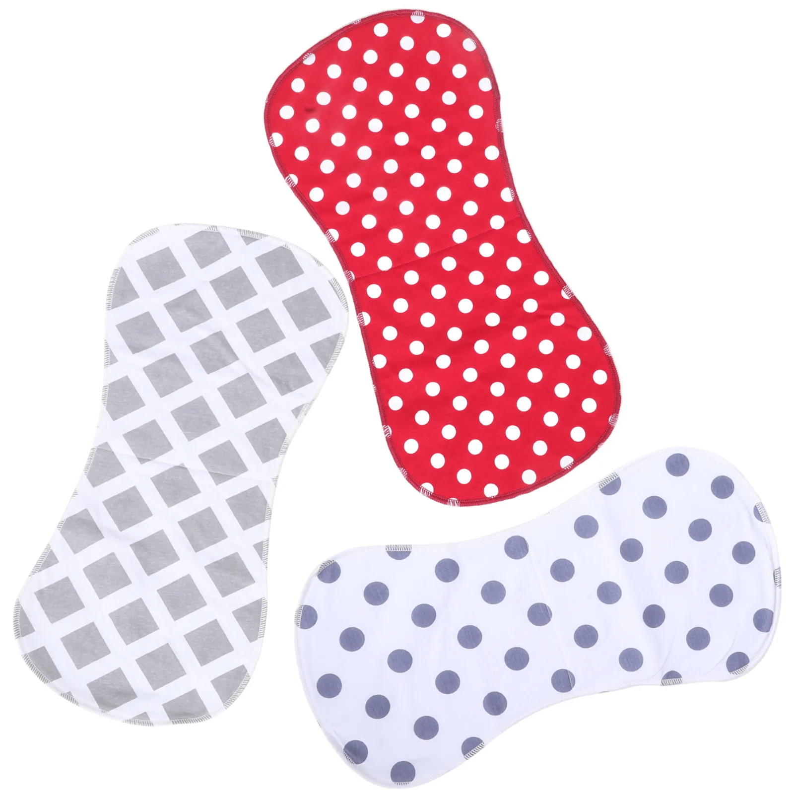 3Pcs Portable Soft Cotton Burp Cloths Quick Dry Infant Burp Towels for Baby Spitting Up Drool Nursing Burping Cloth Gift