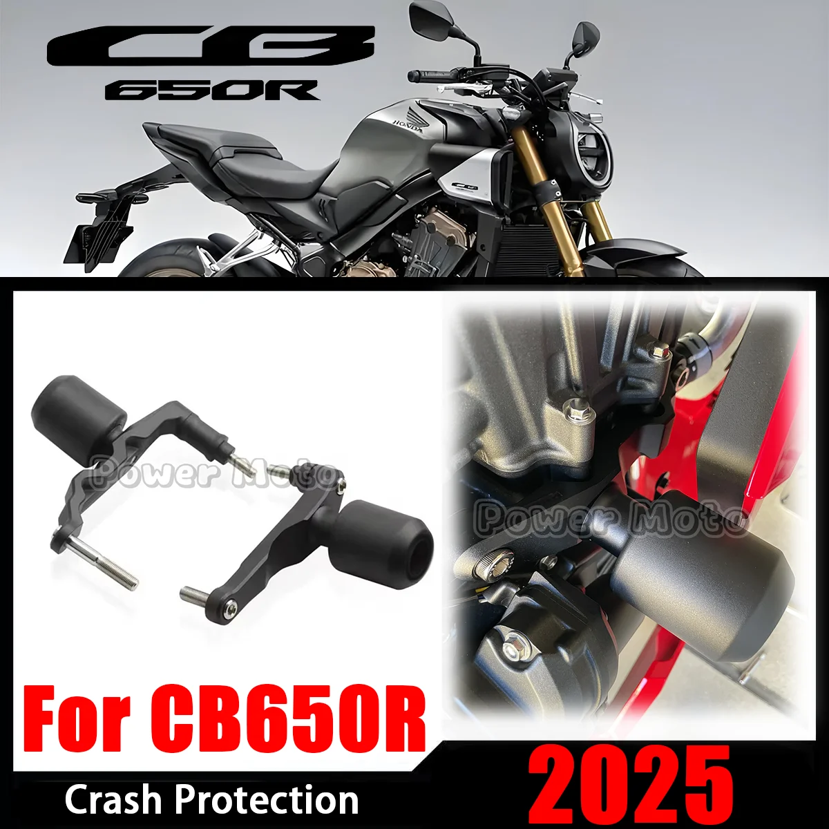 

CB650R For Honda CB 650R E-Clutch 2025 Motorcycle Falling Protection Frame Slider Fairing Guard Crash Pad Protector