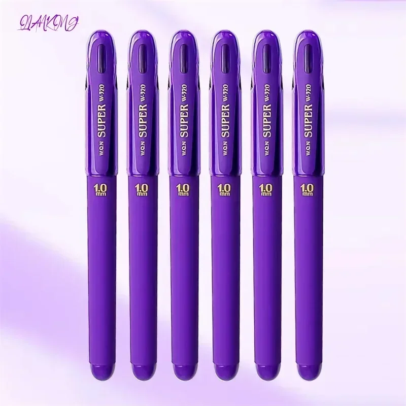 QIANKONG Matte gel pens, 1.0mm thick stroke tip, smooth writing 3pcs Purple ink neutral pen Colored ink Back to school season