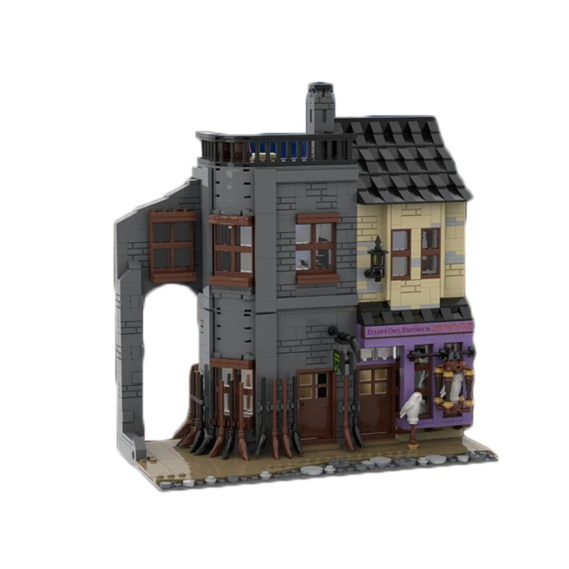 1183pcs Classic Movie Scene MOC Owl Emporium Store Building Block Castle Model DIY Assembly Bricks Toy For Children MOC-64698