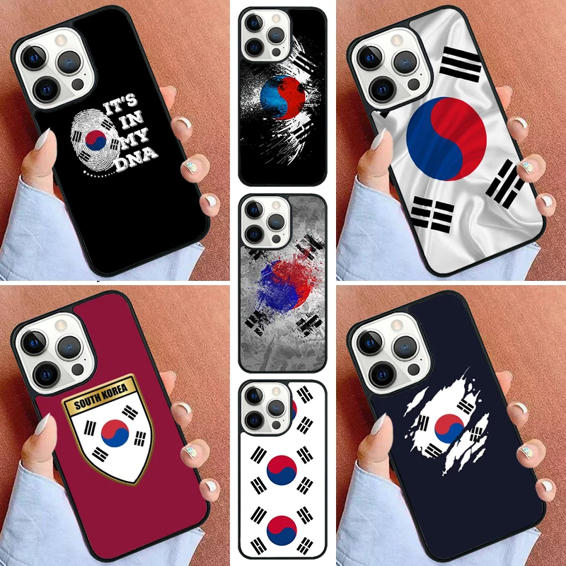 Funda de teléfono con bandera de Corea del Sur para iPhone 17 Air 11 12 13 14 15 16 Pro Max, funda para iPhone 17 Air Max Plus
