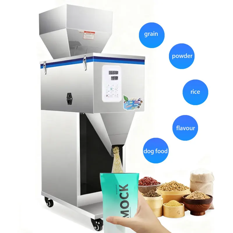 10-1000g Fully Automatic Food Packaging Machine, Granular and Powdered Material Flour, Grain Weighing and Filling Machine
