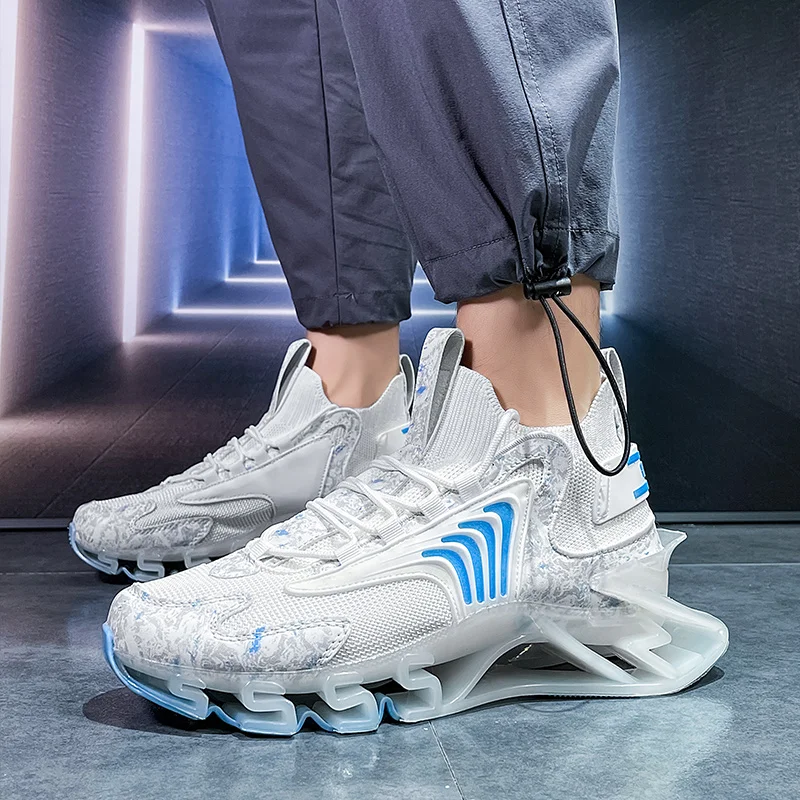 

New men's casual shoes, professional running sports, shock-absorbing, teenagers and students, knife-edge sneakers for men