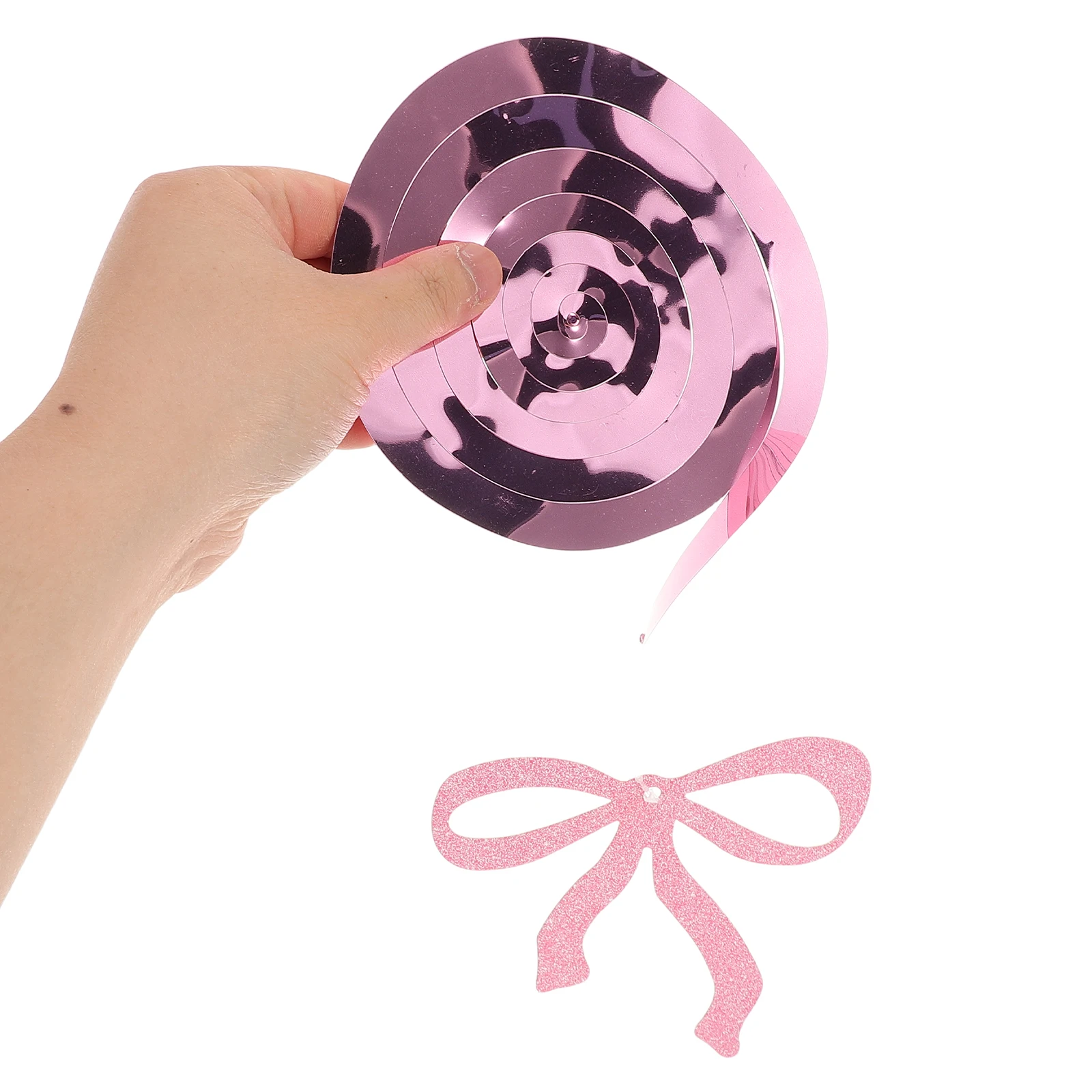 

Pink Bow Party Decoration Set Cute Garland Banner for Girls Birthday Wedding Spiral Hanging Decor DIY Celebrations