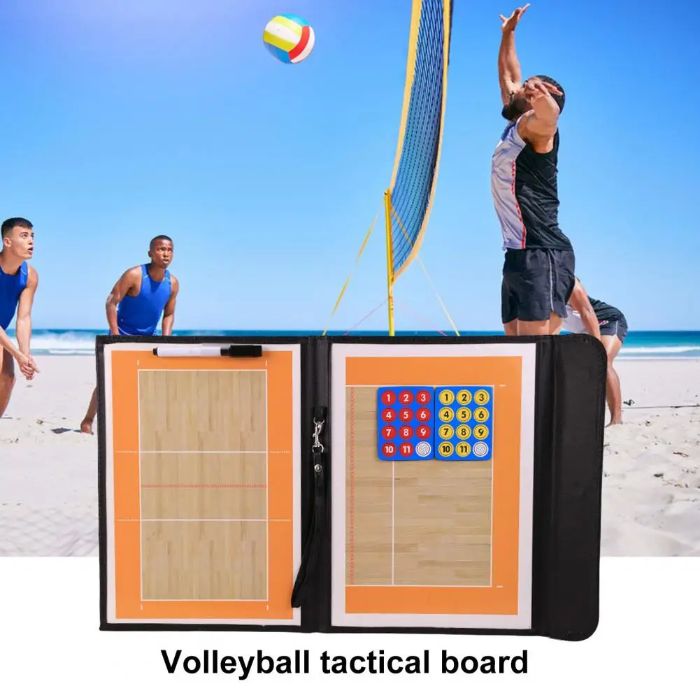 Volleyball Whiteboard Portable Foldable Volleyball Coaching Board with Dry Erase Pen Lightweight Teaching Tool for Coaches