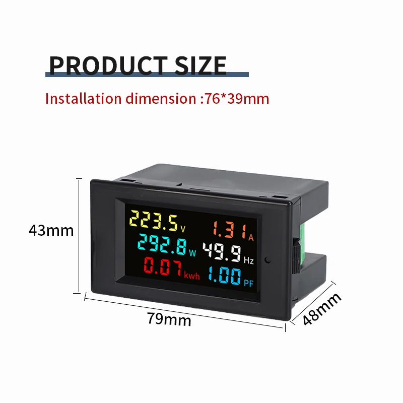 D69-2058 Six-Display Meter LCD Household Energy Meter Power Tester Intelligent Meter Digital Voltage and Current High-Precision
