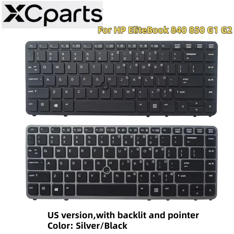 Laptop Keyboard US English New for  HP EliteBook 840 G1 840 G2 850 G1 850 G2 845 G1 845 G2 Backlit Pointer