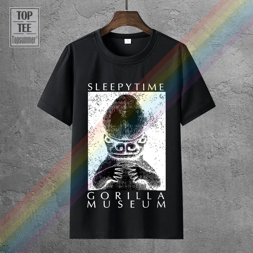 

New Sleepytime Gorilla Museum Art Rock Band Black Men'S T-Shirt Size S-3Xl Normal Short Sleeve Cotton T Shirts