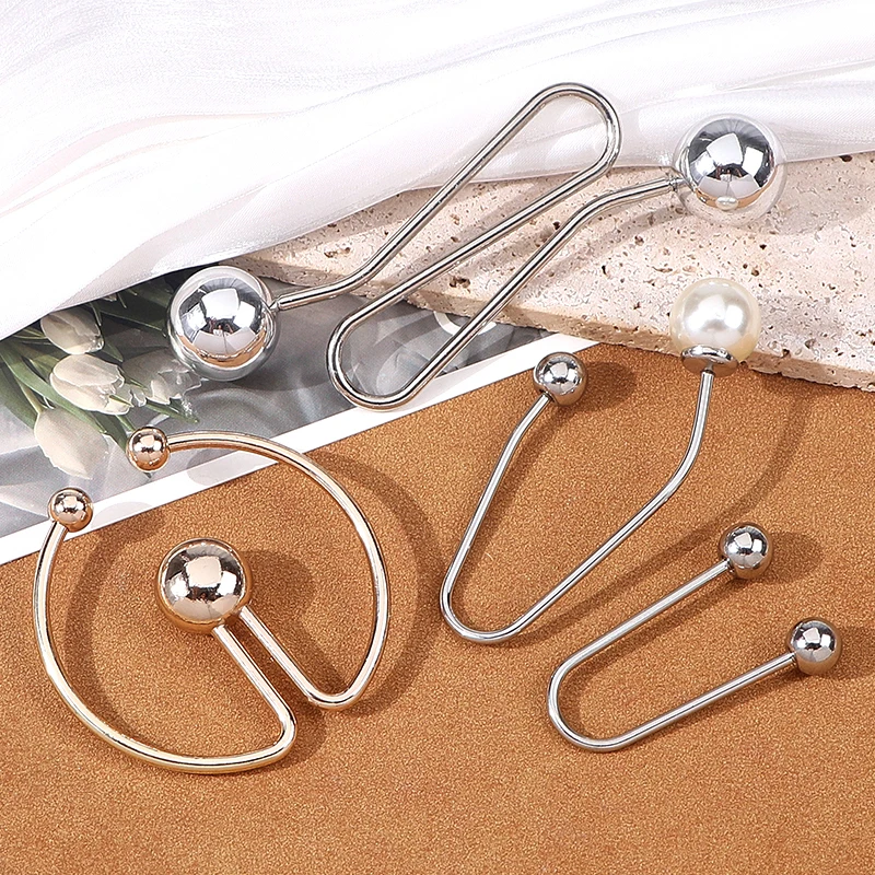 

2/5/10P U-shaped Ring Metal Buckle Shoes Screw Decor Loop Hook Double-headed Detachable Irregular Spiral Button DIY Accessory