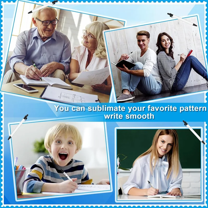 Sublimation Pen Blank Sublimation Coated Pens Heat Transfer Pens With Heat Shrink Packaging For DIY Office Home 36Pcs