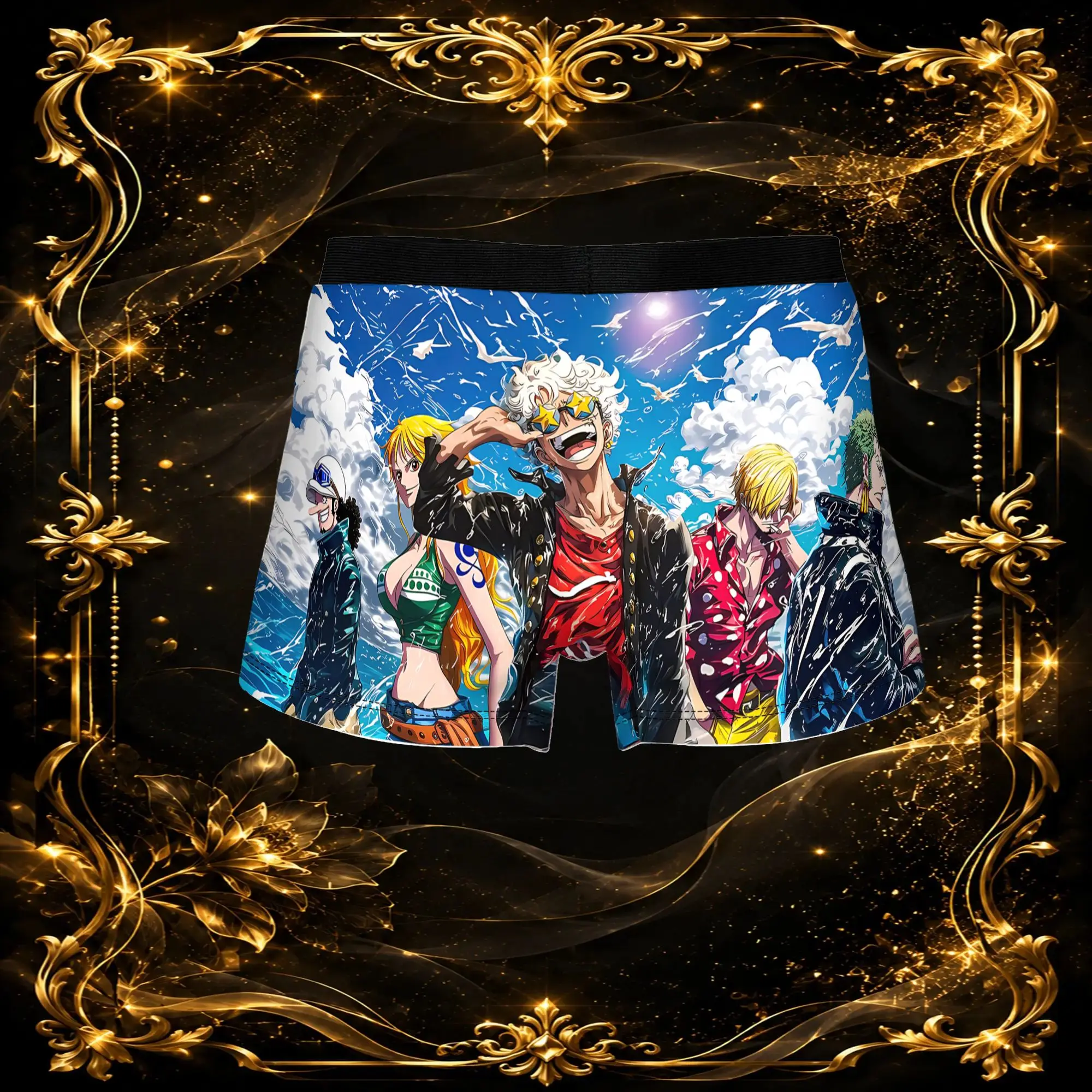 3Pcs Anime One piece Theme boxers  Underpants Breathbale Panties Men's Underwear Sexy Shorts Boxer Briefs