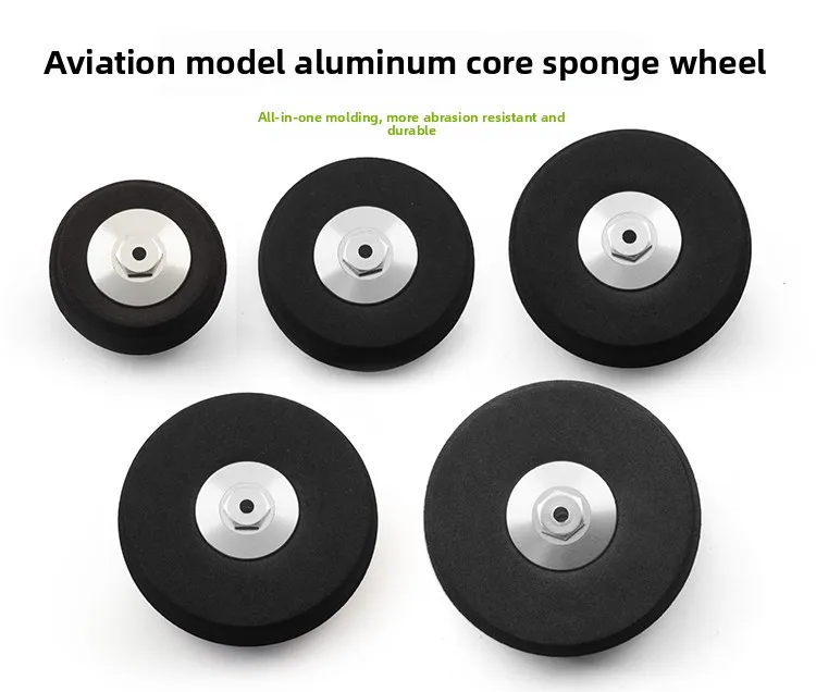 Roues en alliage d'aluminium pour train d'atterrissage d'avion RC, plusieurs tailles 25-125mm avec roulements à billes