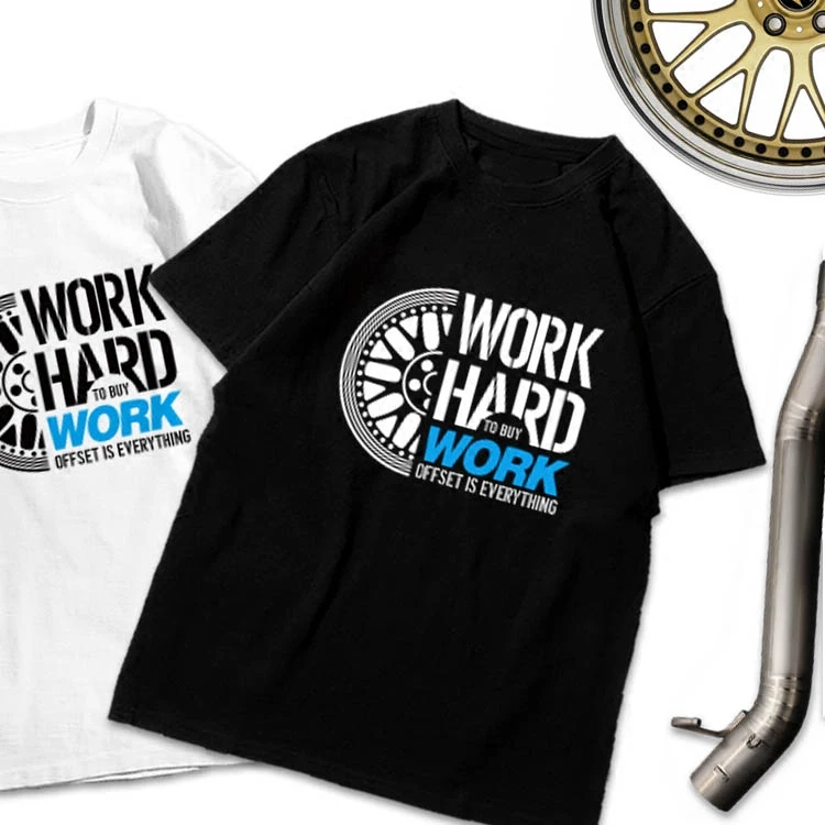 2026 summer Deep Dish Multi Spoke Wheel Graphic Print T Shirt JDM Tuning Oversized Black Short Sleeve Tee