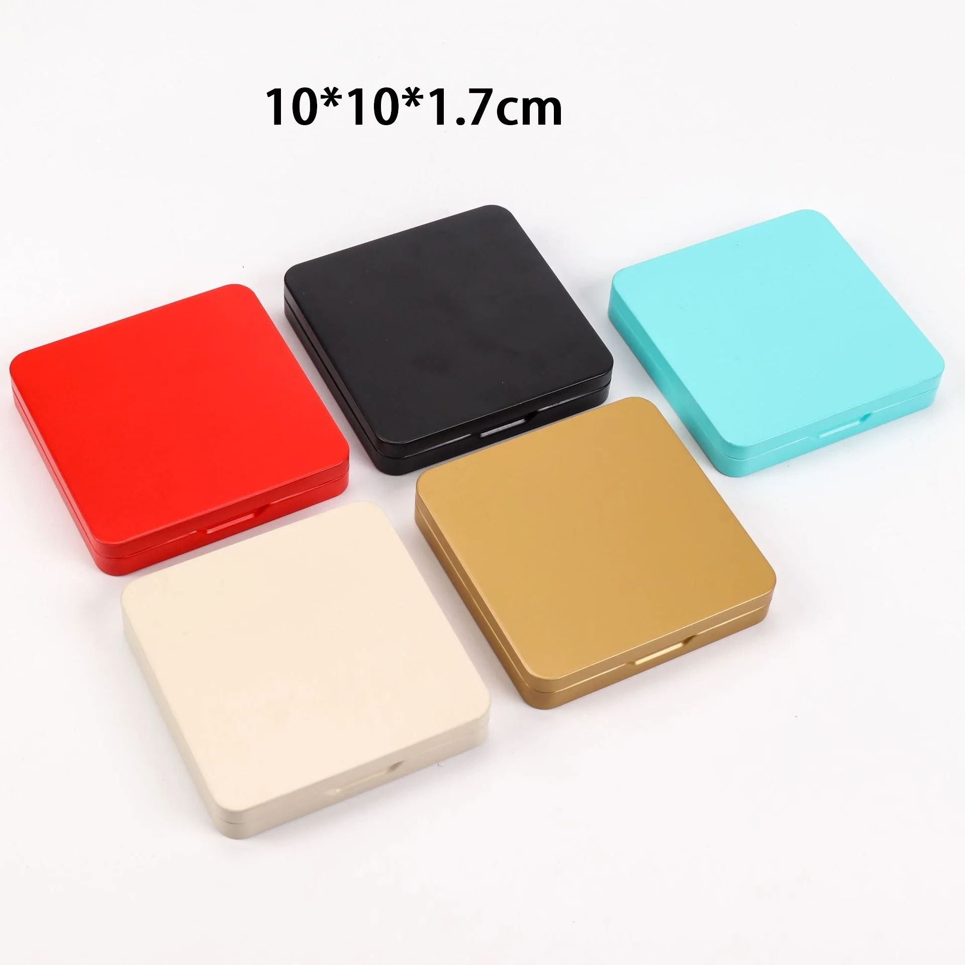 1PC Small Squar Flip Card Storage Box for Hand Account Sticker Candy Storage Jewelry Tinplate Box Hairpin Organizer Container