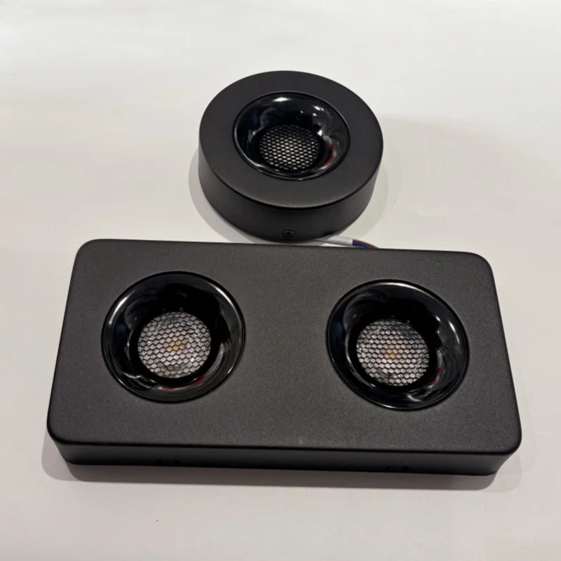 Square surface mounted ultra-thin anti glare spotlight with no main light design, multiple wattage options for living room, bedr