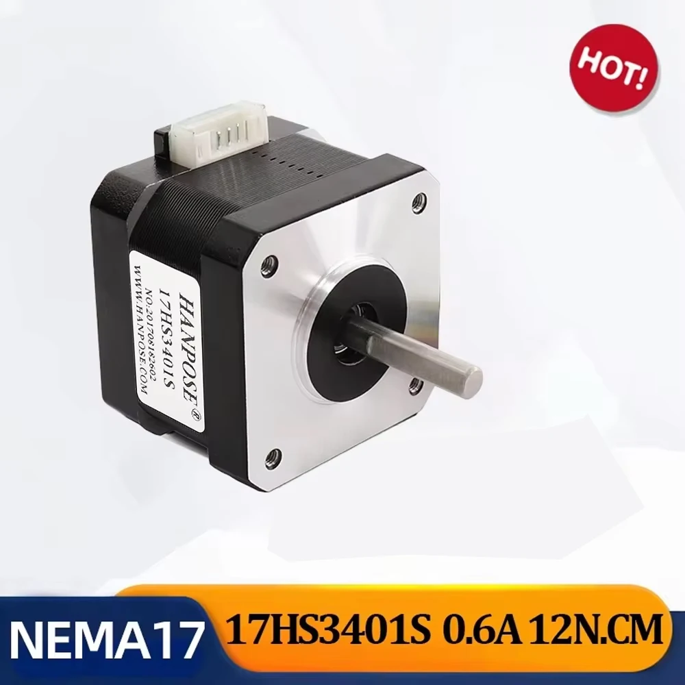 1pcs Free Shipping Captive 17HS3401S Motor Micro 34mm 1.3A 28Ncm 4-Lead for DIY 3D Printer CNC Stepper Motor Nema17