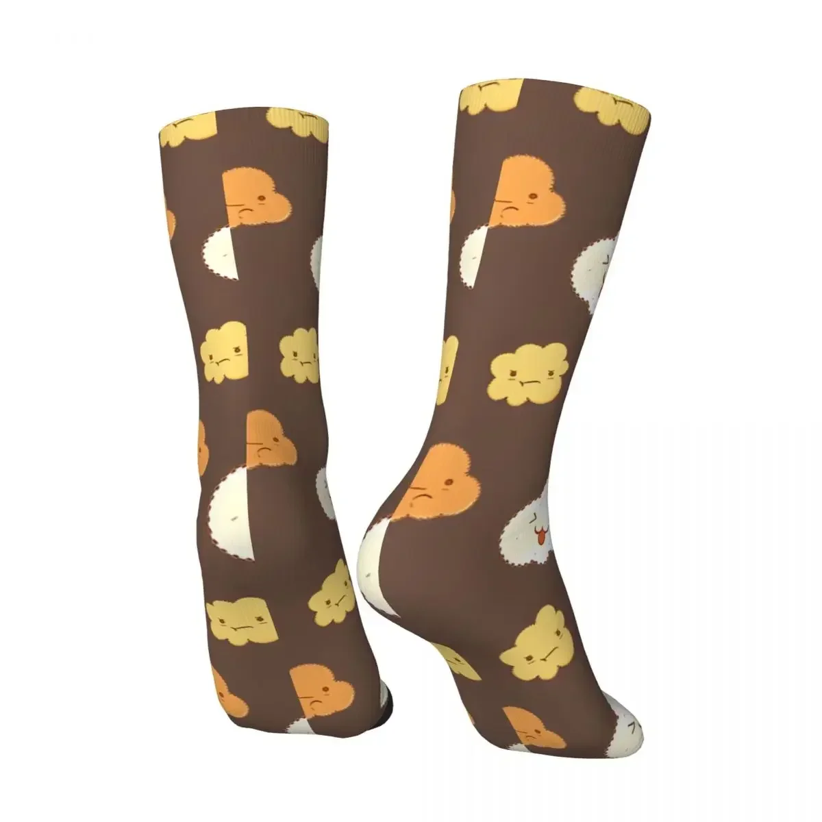 Poppin Yummy Popcorns Men's Socks Retro Harajuku Street Style Novelty Pattern Crew Sock