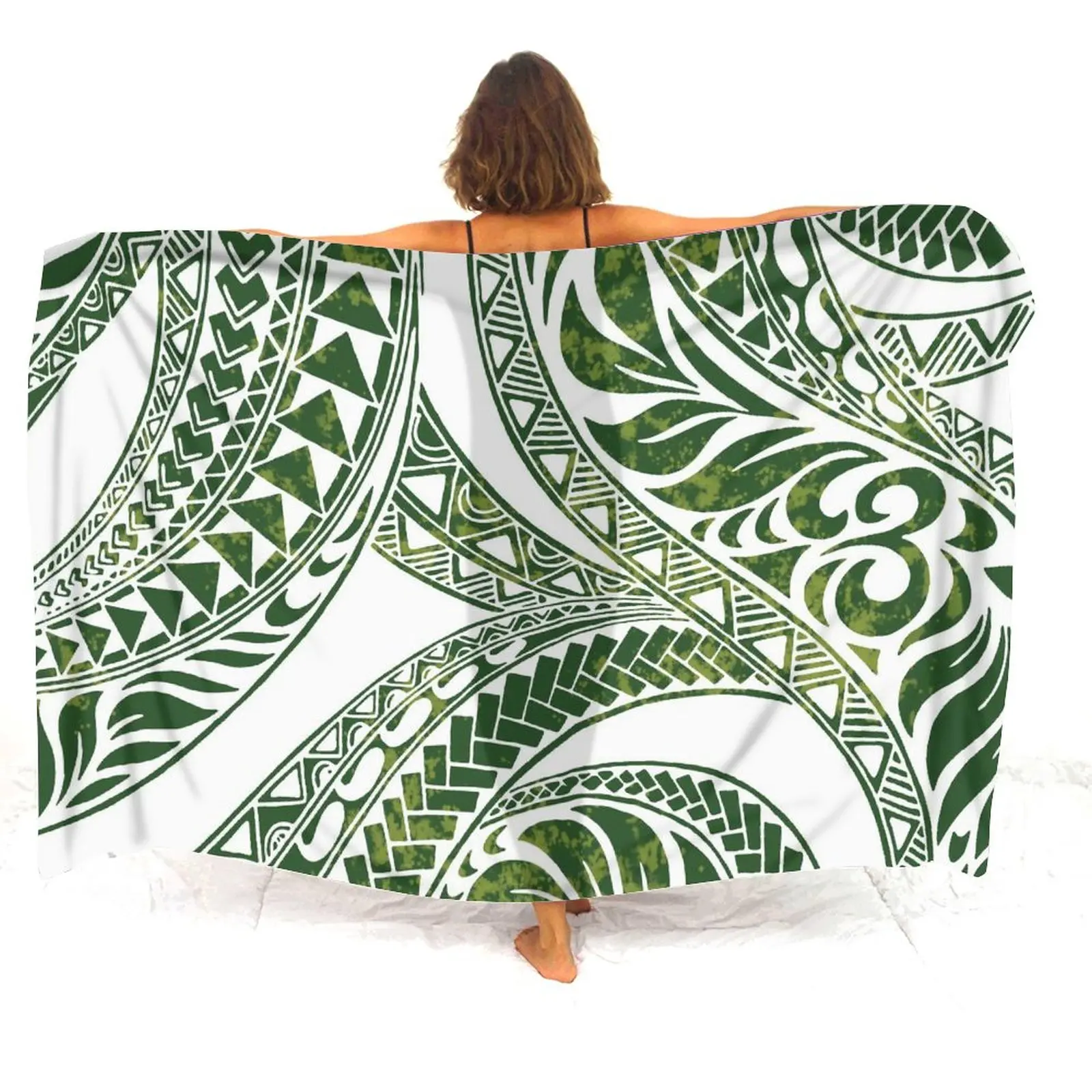 Cappotto Bikini Sarong Party Sarong Polynesian Art Print Sarong Ladies Beach Wrap sciarpa a vento 2023 Summer beachmare Sarong