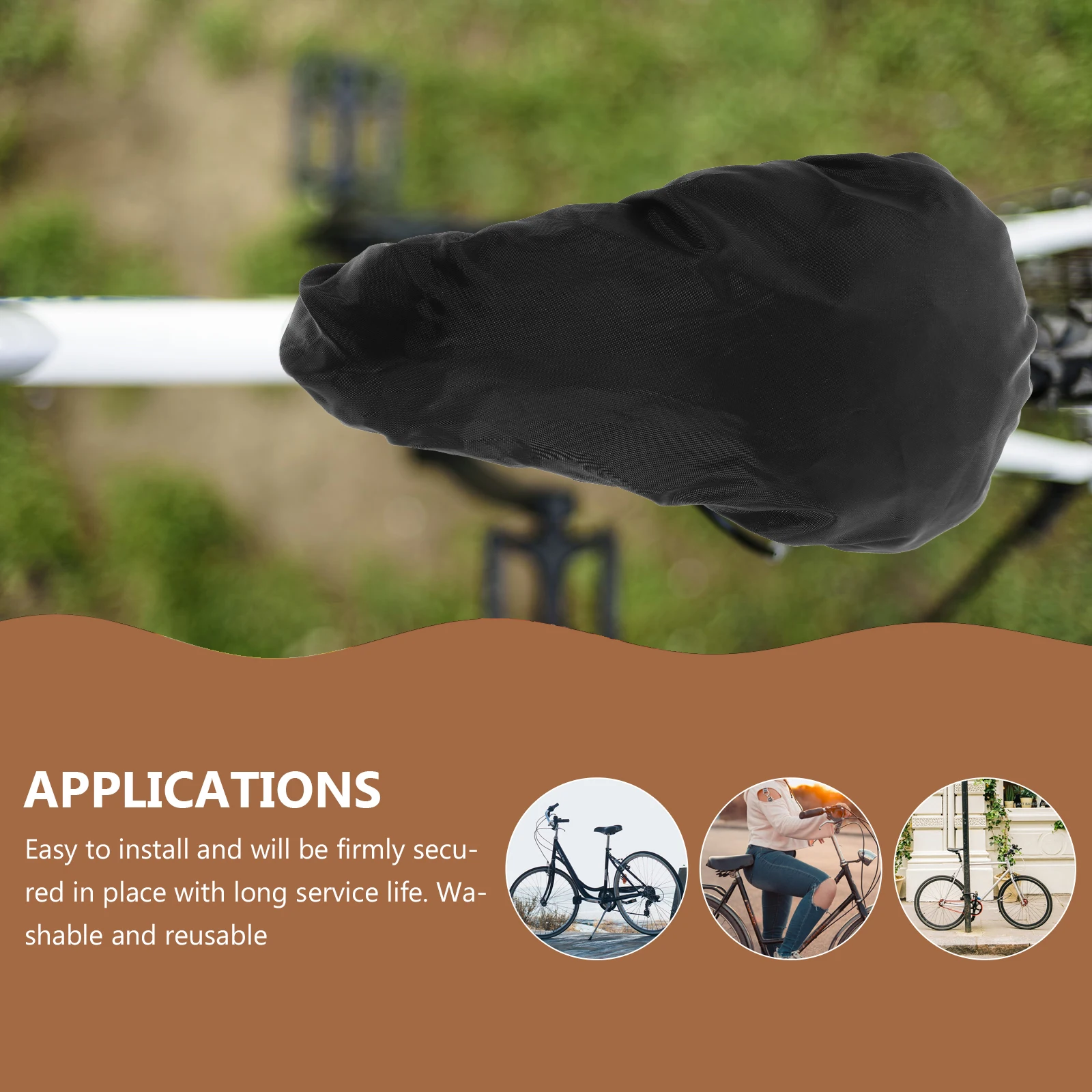 

Waterproof Bike Seat Cover Elastic Rainproof Universal Fit Reusable Washable Dirt Mud Resistant for Commuting Outdoor