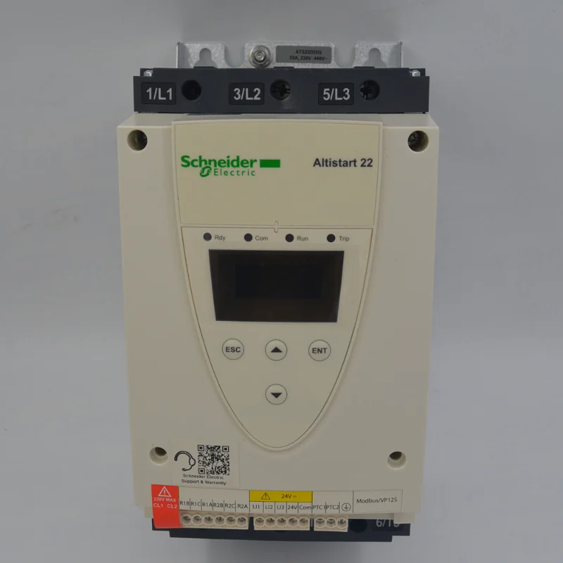 Remote control soft starter ATS22 for asynchronous motor soft starter Control 220V-Power 230V (4kW)/400... 440V (7.5kW) ATS22D17