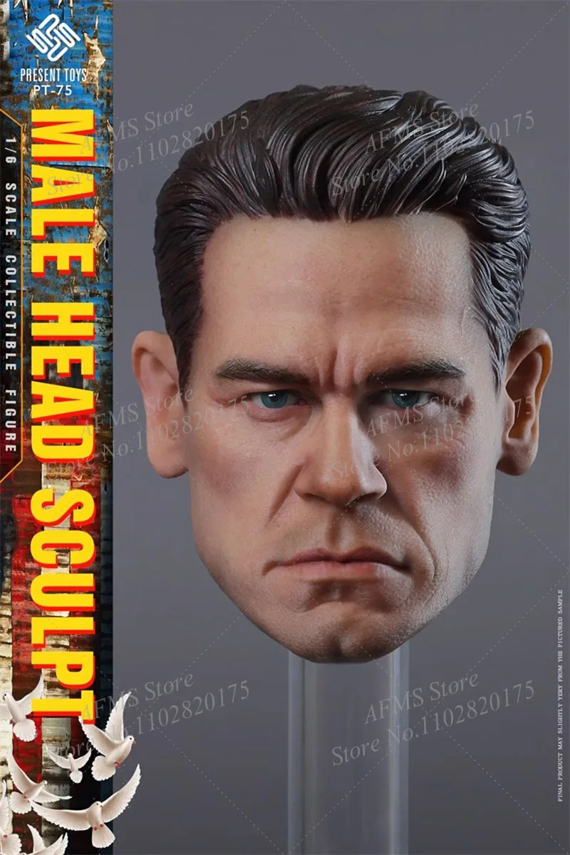 PRESENT TOYS PT-SP75 1/6 Men Soldier Peacemaker Head Sculpture John Cena Head Sculpt Carving Fit 12inch Action Figure Body