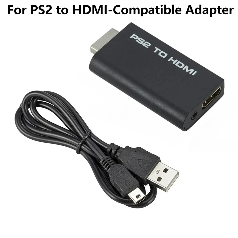 PS2 to HDMI Audio Video Converter Supports 480i/480p/576i PC All PS2 Display Modes With 3.5mm Audio Cable For Monitor Projector