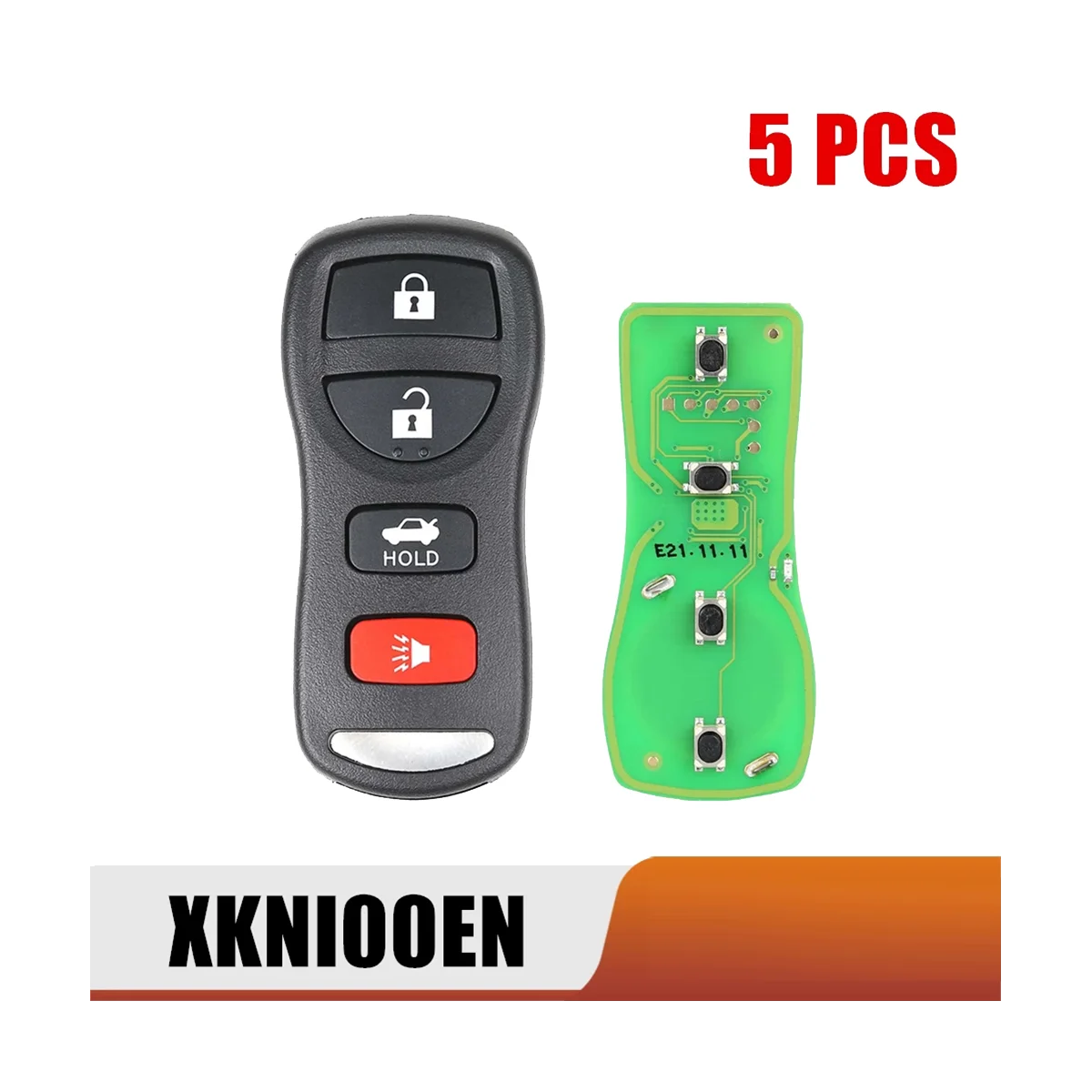 Xhorse XKNI00EN Universal Wire Remote Key Fob Flip Separate 4 Button for NISSAN Style for VVDI Key Tool 5Pcs/Lot