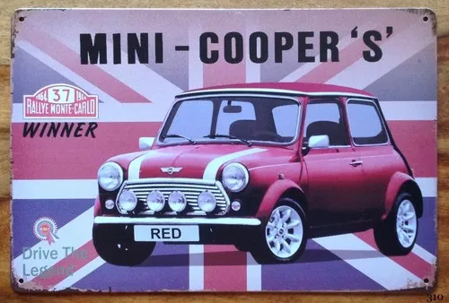 S Vintage/Retro Metal Garage Wall Sign Poster man cave Monte Carlo --Tin Sign