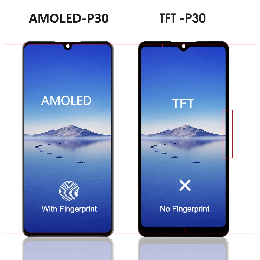 OLED P30 Screen Panel With Fingerprint For Huawei P30 LCD ELE-L29 ELE-L09 ELE-L04 Display + Touch Screen Digitizer Assembly