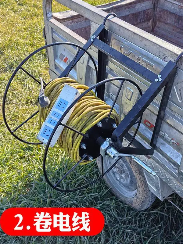 Household cable cable, rope roll, medicine tube, spray tube, hand crank, multi-functional storage rack, reel
