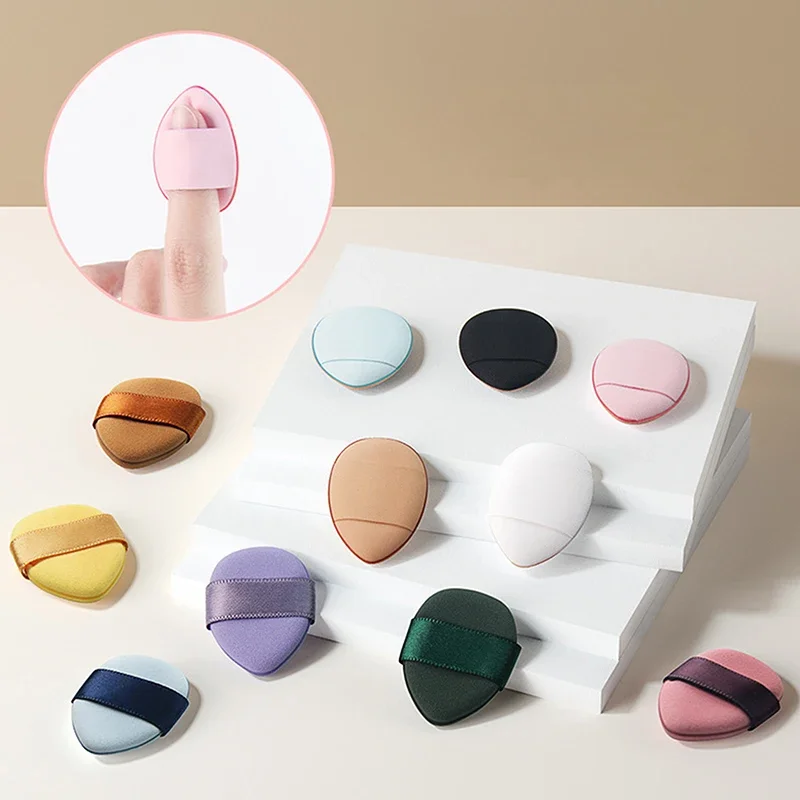 5 uds nuevo Mini base de esponja para dedos pequeño cojín de aire esponja en polvo corrector facial crema Bb aplicador cosmético herramientas de maquillaje