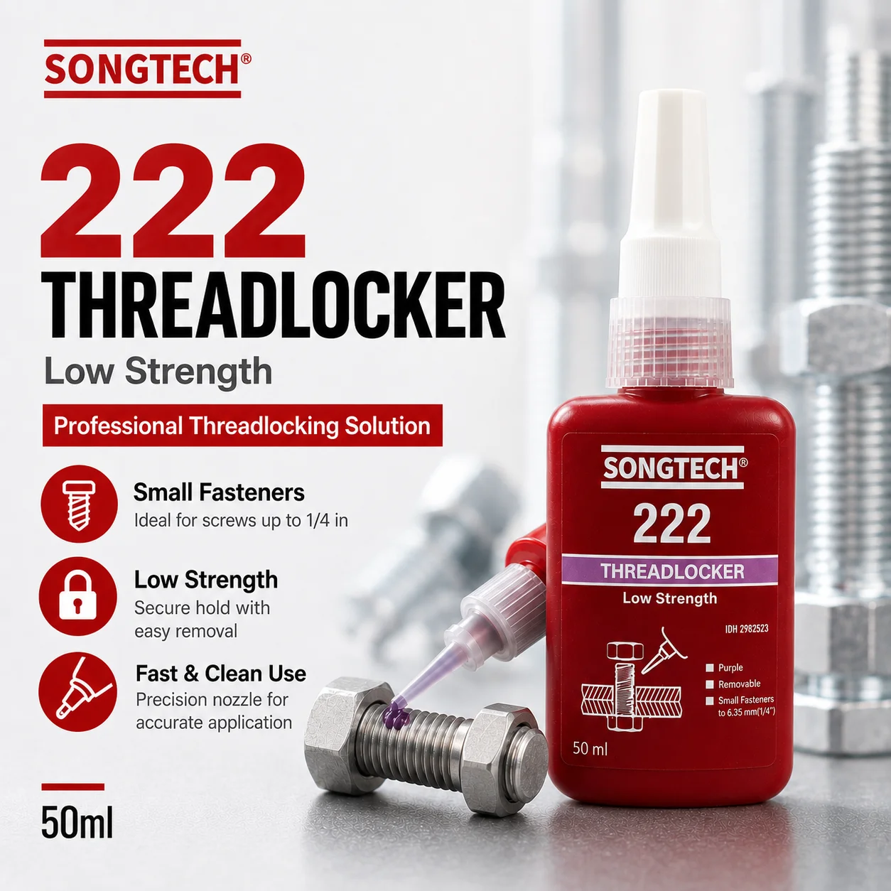 Wholesale Songtech Loctite 222 Threadlocker Purple Low Strength Anaerobic Glue Screw Fixer
