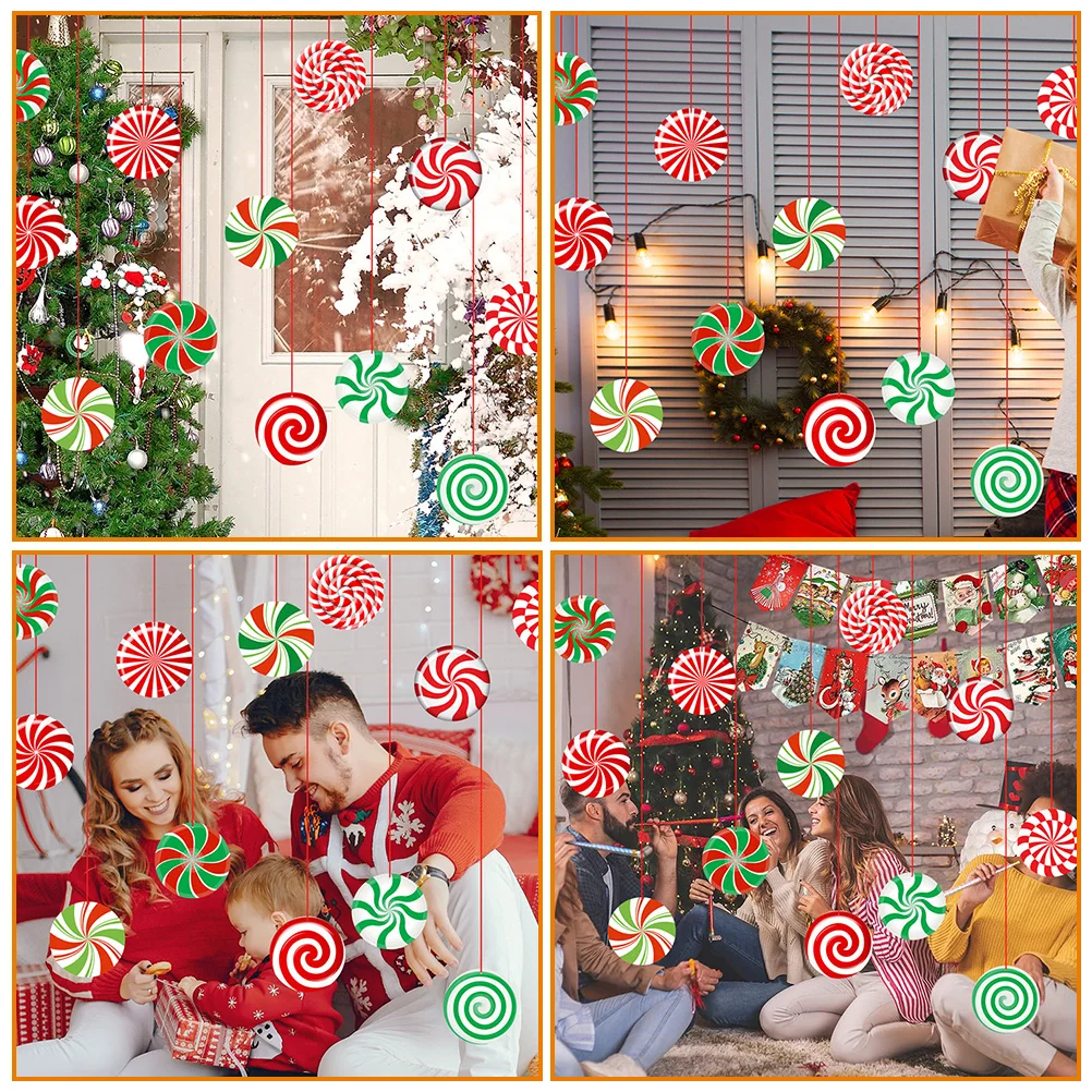 

1 set Hanging Decoration Christmas Tree Ornaments Plastic Decorative Pendants Reusable Festive Supplies Xmas Party
