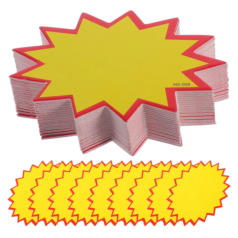 

300Pcs Erasable Star Shape Bright Price Tags Retail Sale Signs Yard Garage Sale Price Stickers Labels Sign Tag