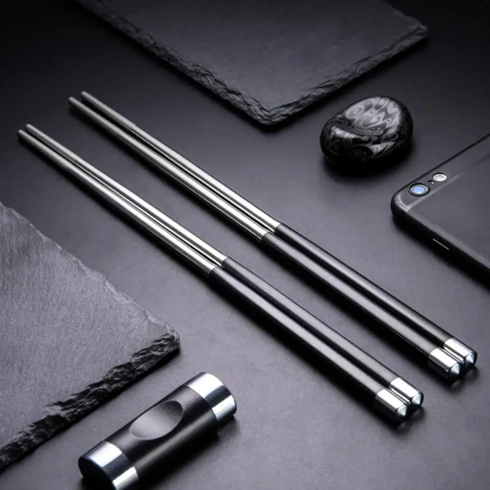 Food Chopsticks Japanese Chinese Chopsticks Sushi Sticks Reusable Metal Korean Chopsticks Stainless Steel Chopstick Kitchen Tool