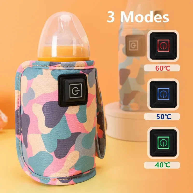 USB Milk Water Warmer Bags Travel Stroller Insulated Bag Baby Nursing Bottle Heater Safe Kids Supplies for Outdoor Winter