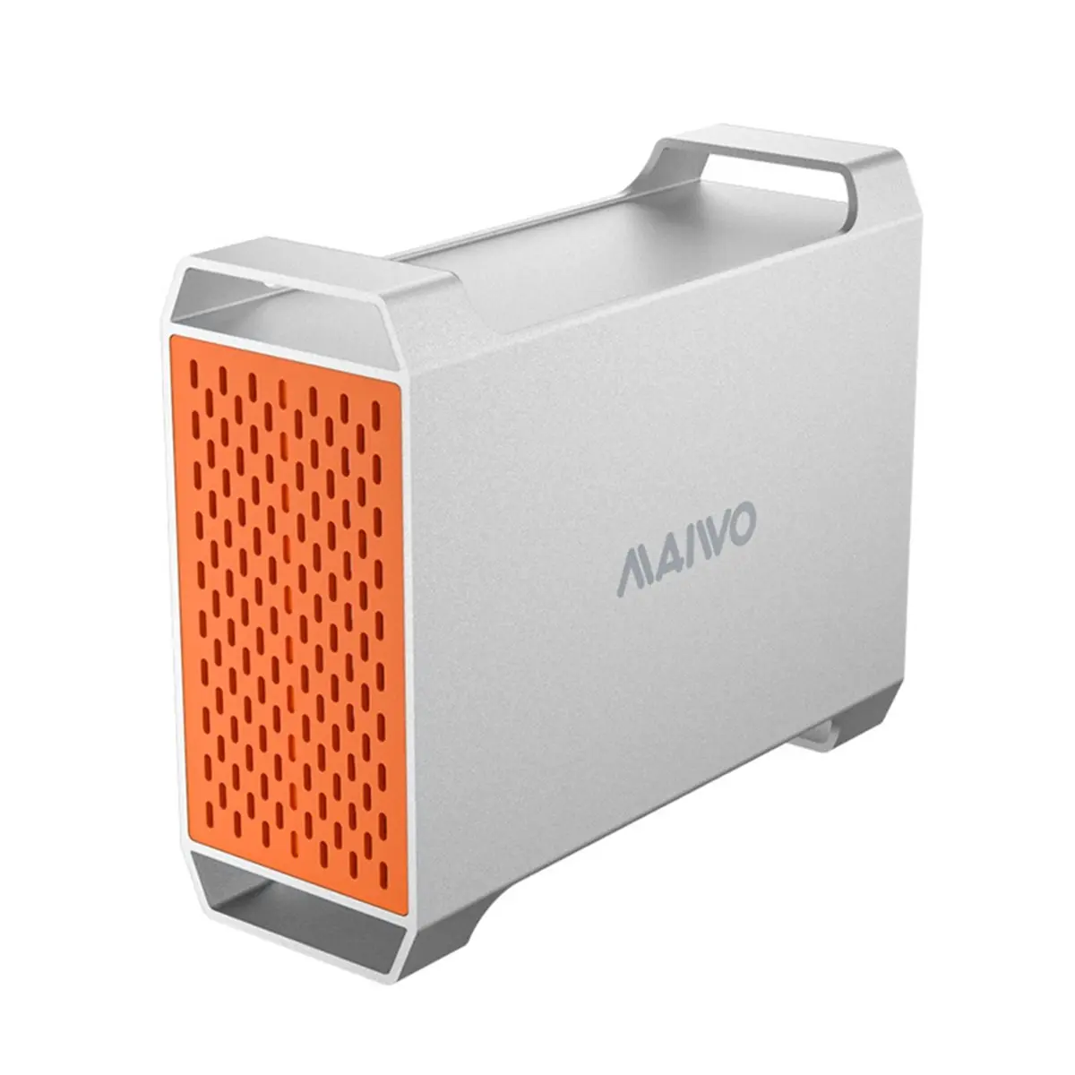 A26Z Dual Bay 3.5 Inch SATA HDD Enclosure with 60TB Capacity 4 Mode Storage Temperature Control Heat Dissipation Case