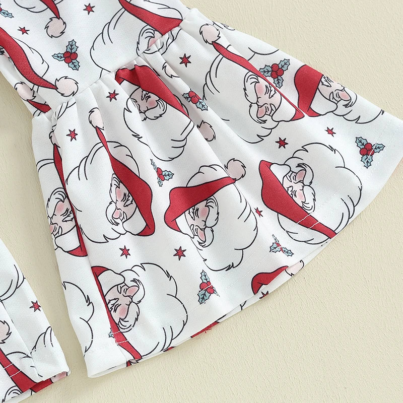 

Toddler Newborn Baby Girls Christmas Clothing Sets Long Sleeve Letter Print Sweatshirt Santa Claus Print Pants Sets