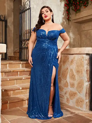 Vestido cruzado plisado irregular con lentejuelas sexy de un solo hombro