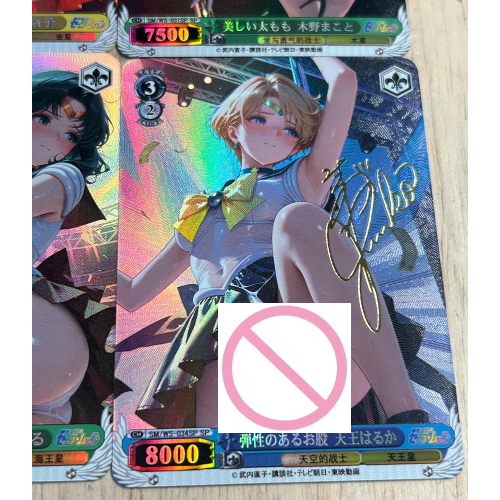 9 Pçs/set Weiss Schwarz Mizuno Ami Hino Rei Kino Makoto Anime Sexy Coleção Cartão Bonito Bunda Refração Cor Flash Cartões