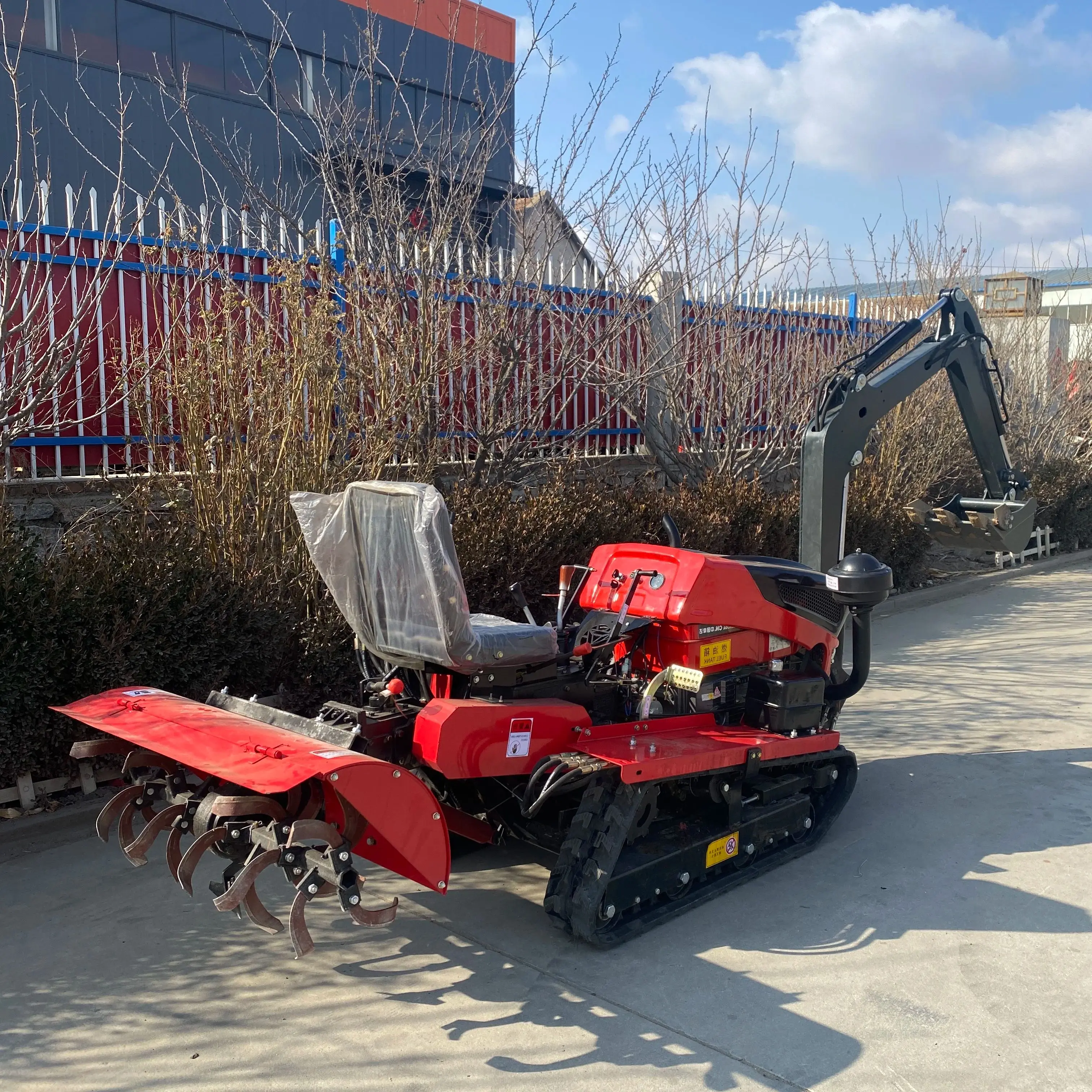 

Многофункциональный мини-культиватор-трактор на гусеничном ходу с экскаватором, 35 л.с., с интеллектуальным управлением, для сельского хозяйства