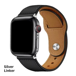 Leather Strap for Apple Watch Band Ultra 49mm 44Mm 40Mm 45Mm 41Mm 42Mm 38Mm Business Armband Iwatch Series 3 5 6 Se 7 8 Bracelet