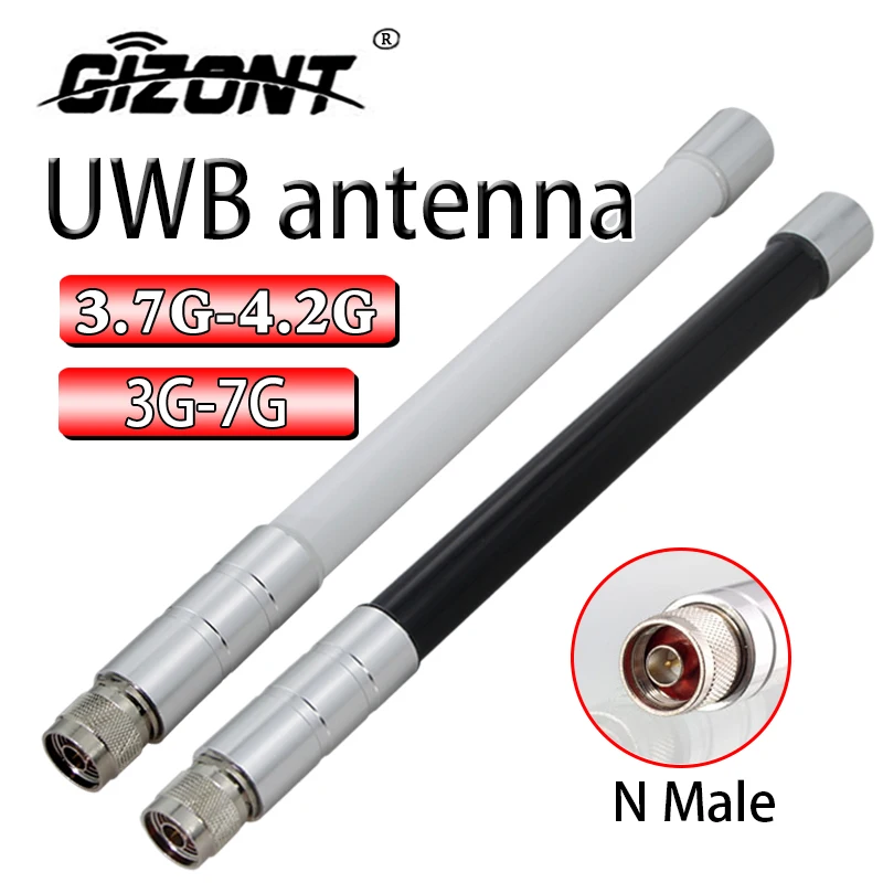 

UWB base station antenna Outdoor waterproof omni high-gain fiberglass antenna 3G-7G 3.7G-4.2G 3.4G-4.9G antenna 3000-7000MHz