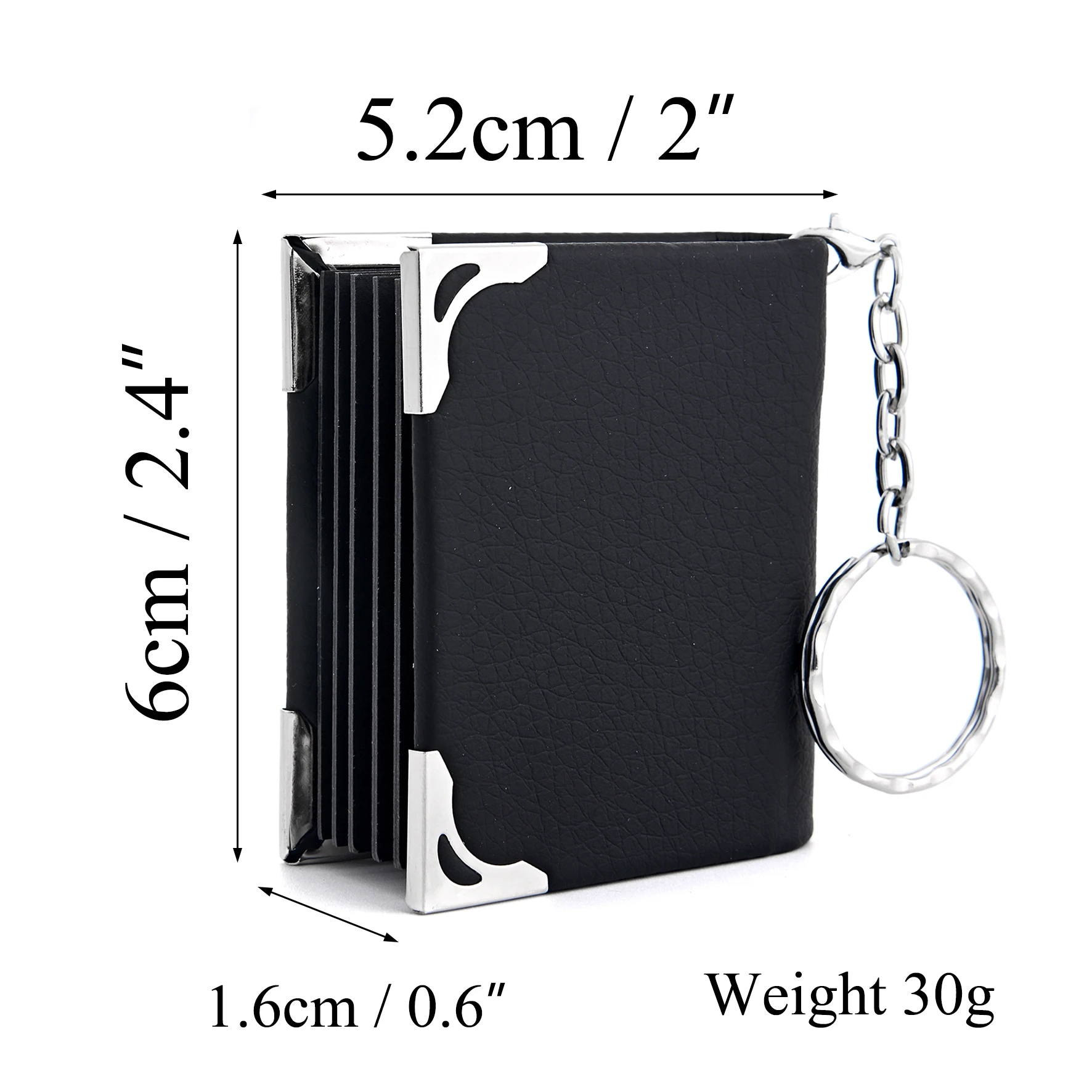 Blank Put Mini 10pcs Pictures Book Photo Album Leather Keychain Couples Gift Keyrings Anniversary Diy Wallet Pendant