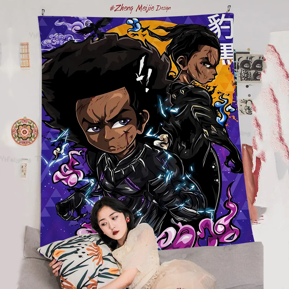 

Boondocks Retro Movie Printed Large Wall Tapestry Art Science Fiction Room Home Decor Decor Blanket