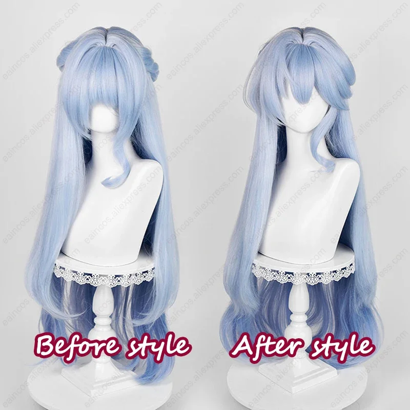 HSR Robin parrucca Cosplay 96cm lunga azzurro colore misto parrucche sfumate capelli sintetici resistenti al calore Halloween