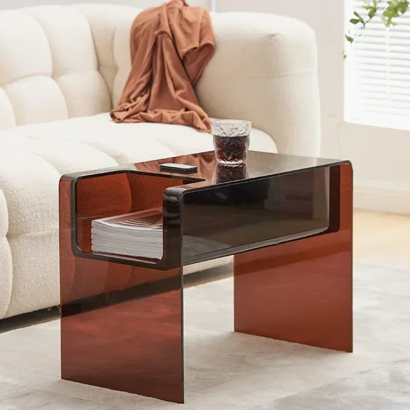 Side Table Ins Internet Celebrity Light Luxury Living Room Bay Window Coffee Table Nordic Bedroom Transparent Corner Table