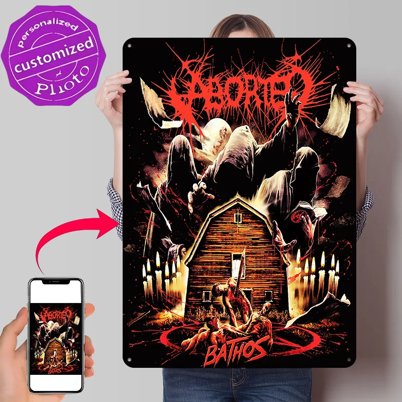 Aborted Scorned Bathos Album Art Metal Poster Perfect Gift for Fans Lovers Personalized Wall Art Metal Sign for Room Ornaments