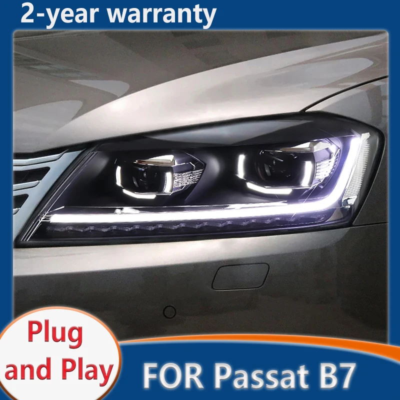 

Head Lamp For VW Passat B7 Headlights 2012-2016 LED Headlight DRL Hid Angel Eye Bi Xenon Beam Accessories