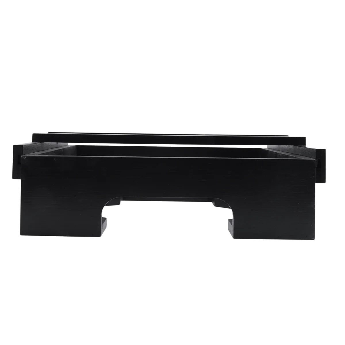 10-Inch Paper Plate Dispenser, Under Cabinet Bamboo Plates Holder, Kitchen Counter Vertical Plate Black